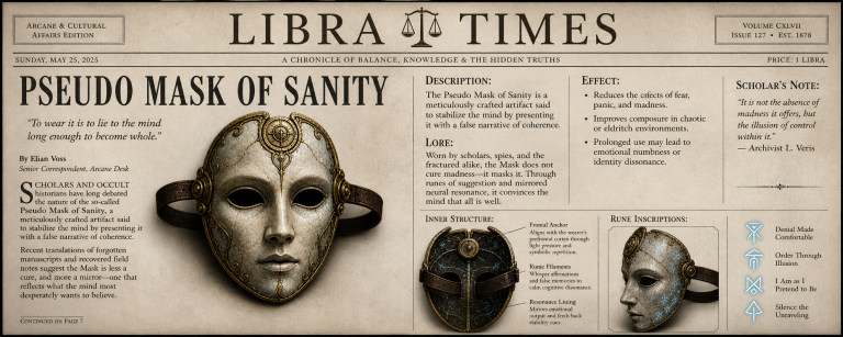  Pseudo Mask of Sanity